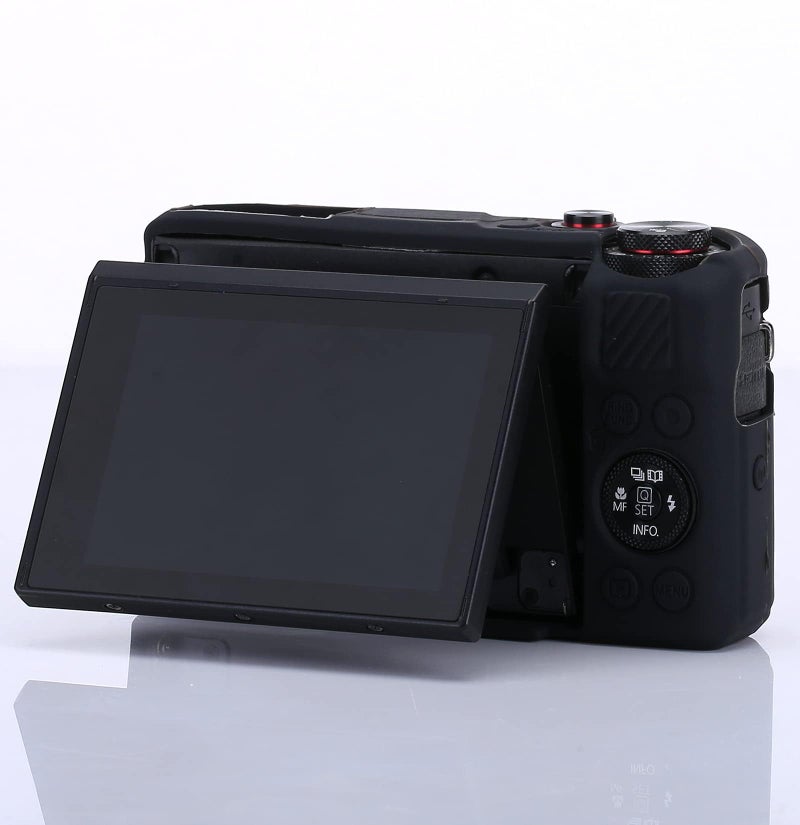 Yisau G7X Mark II Case G7X Mark III Case G7X Camera Silicone Case Ultra-Thin Lightweight Rubber Soft Silicone Case Bag Cover for Canon PowerShot G7X G7X Mark II G7X Mark III + Microfiber Cloth (Black) - Image 5