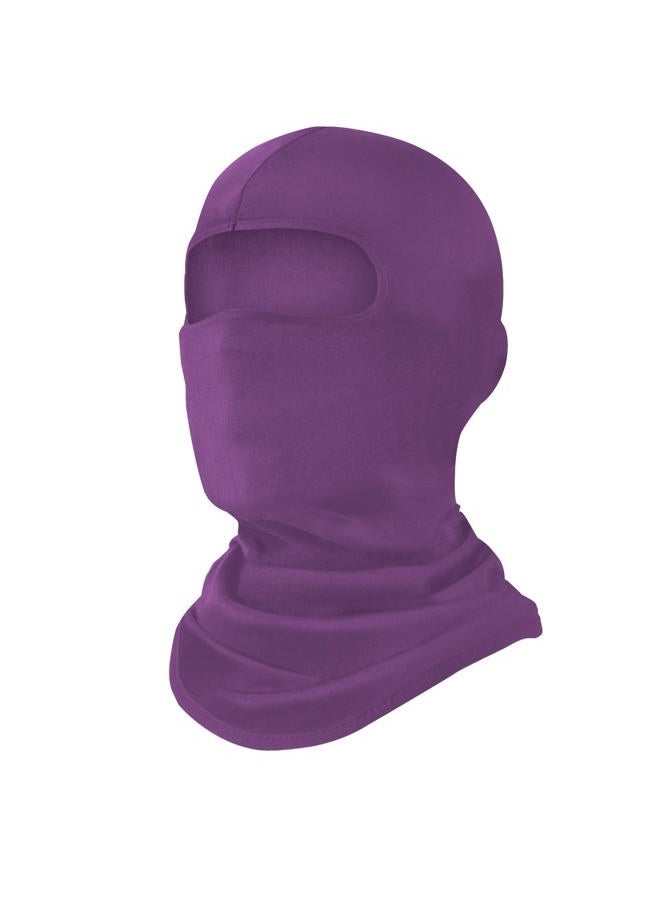 YESLIFE Balaclava Ski Mask for Men, Summer Face Mask for Motorcycle Helmets, Dirt Bike Accessories Neck Gaiter, Bandanas, Purple - Image 1
