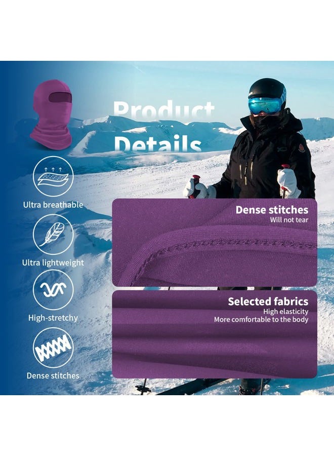 YESLIFE Balaclava Ski Mask for Men, Summer Face Mask for Motorcycle Helmets, Dirt Bike Accessories Neck Gaiter, Bandanas, Purple - Image 5