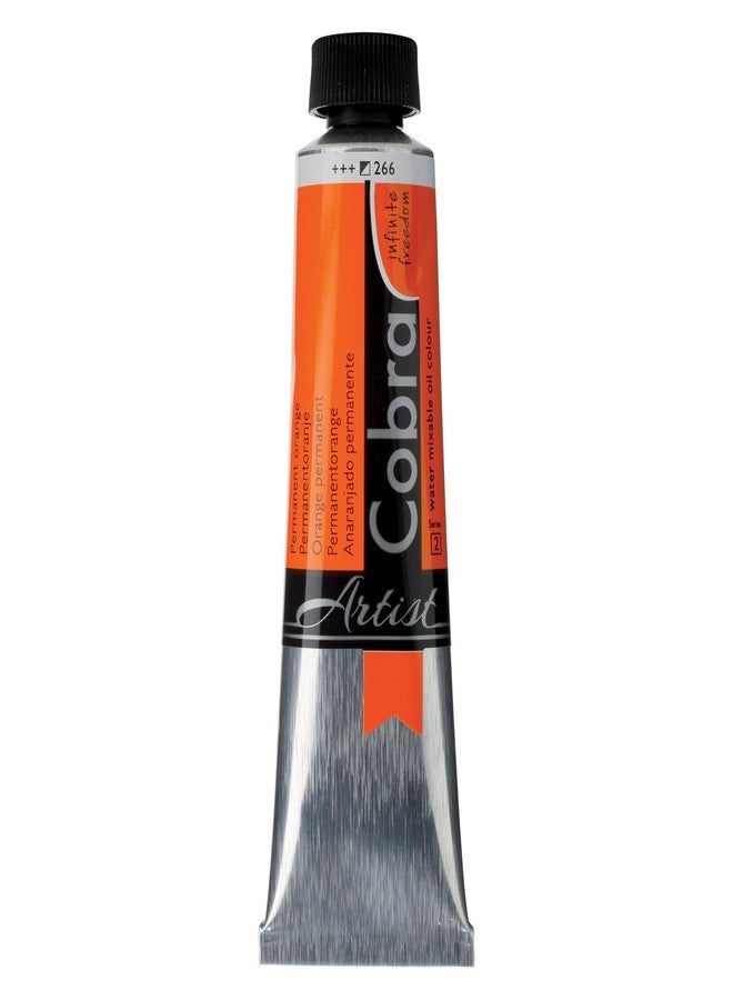 Royal Talens C210-52660 40ml Cobra Water Mixable Oil Color Paint - Permanent Orange