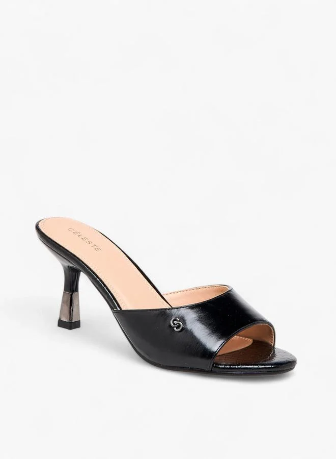 سيليست صنادل بكعب خنجري بنقش حيوانات للنساء