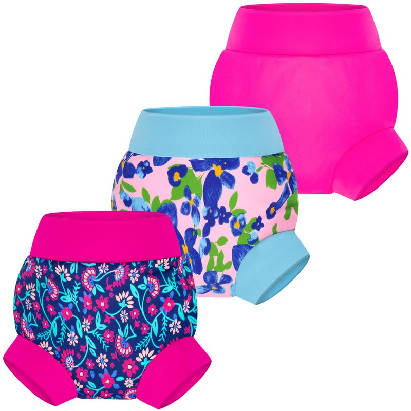 BIG ELEPHANT Reusable Baby Swim Diapers 3pcs Adjustable EasyWash Swimming Diaper Soft Breathable Waterproof Swim Wear for Boys 5T