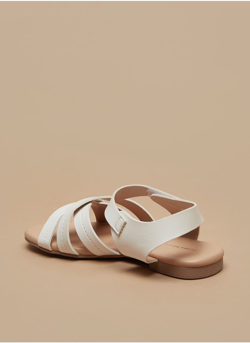 Flora Bella By Shoexpress - Girls Strappy Sandals with Hook and Loop Closure - Image 1