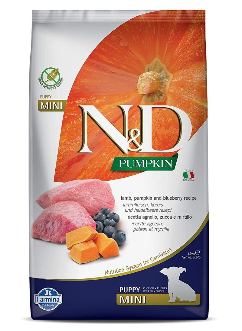 Farmina Lamb, Pumpkin and Blueberry Recipe Mini Puppy Food, 2.5 Kg 
