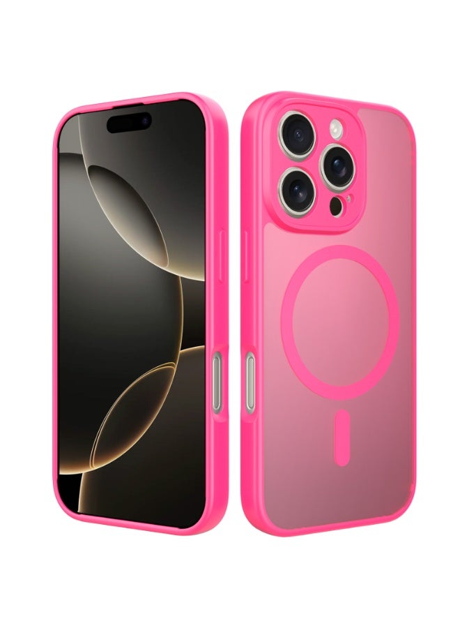 NIBEMINENT Protection Case With Magsafe For iPhone 14 Pro Max, Rose Red