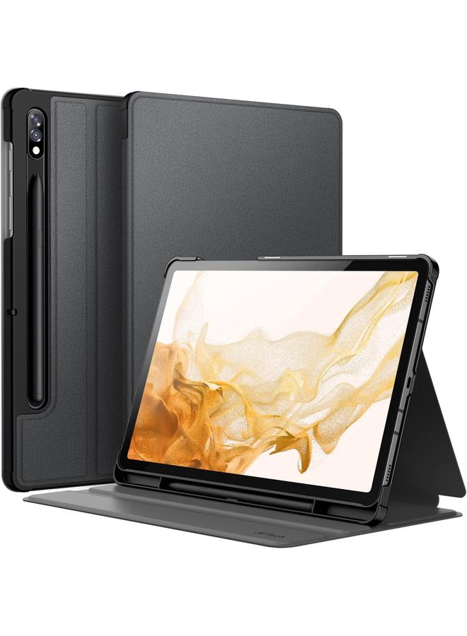 Jetech Case For Samsung Galaxy Tab S8 2022 S7 2021 11 Inch With S Pen Holder Slim Folio Stand Protective Tablet Cover Multi Angle Viewing Black - Image 1