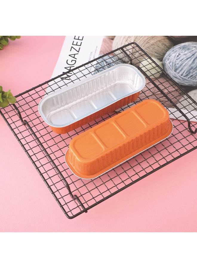 Household Aluminum Foil Tin Paper Box Air Fryer Special Disposable Cake Pudding Baking Mold Small Tin Paper Box Cup-Specifications:Cow Color Heart-shaped  100ml-Color:Without Cover  - Image 2