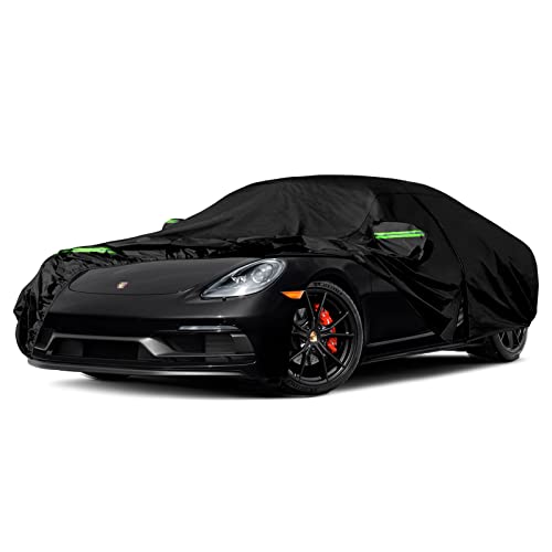 SPORTULI Waterproof Car Cover Replace for 1997-2025 Porsche 718 Boxster/Cayman 986/987/981, 6 Layers All Weather Full Car Covers with Zipper Door & Windproof Bands for Snow Rain Dust Hail Protection (718) - Image 1