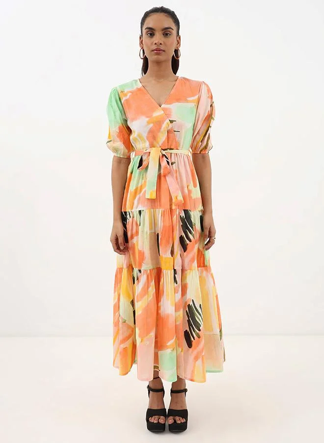 Studio Erst Watercolor Tiered Dress