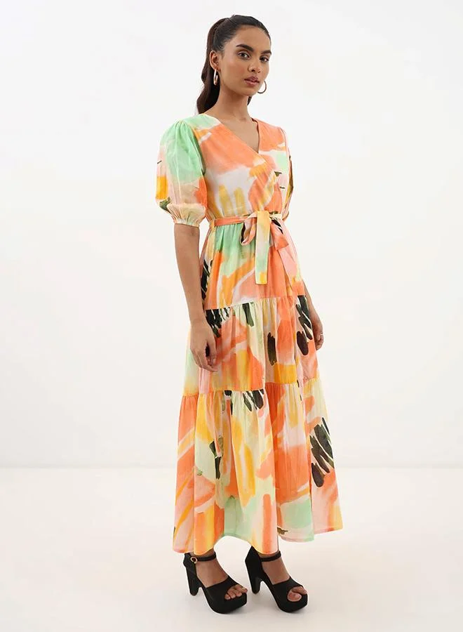 Studio Erst Watercolor Tiered Dress