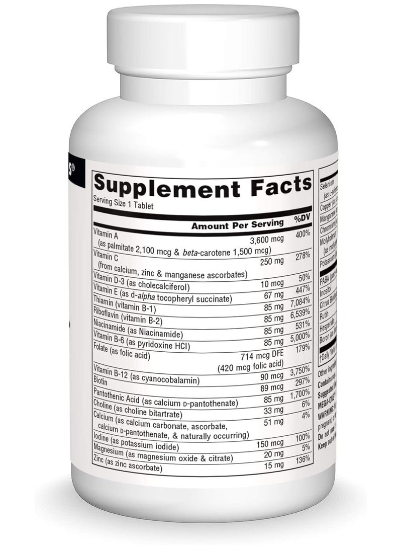 Source Naturals Mega One No Iron 30 Tablets High Potency Multivitamin  - Image 3