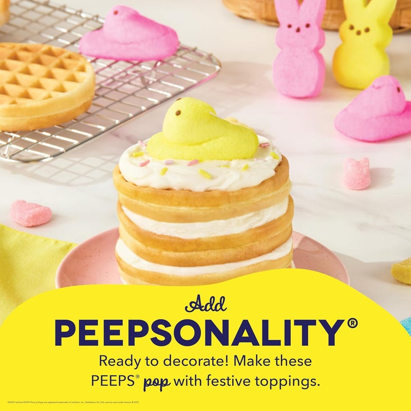 Dash PEEPS x Chick Mini Waffle Maker for Individual Waffles, Hash Browns, Keto Chaffles with Easy to Clean, Non-Stick Surfaces, 4 Inch - Yellow - Image 3