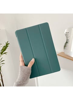 Generic Suitable For Lenovo Xiaoxin Pad2024 Tablet Protective Case Y700 2023 Tri-fold Liquid Leather Case Xiaoxin 11-inch-Color:Dark Night Green-Applicable Model:X306/FC/NC(10.1-inch)  - Image 1