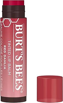 Burt's Bees Burts Bees Tinted Lip Balm Red Dahlia Moisturising Lip Tint With Shea Butter 100 Natural Origin 425g - Image 1