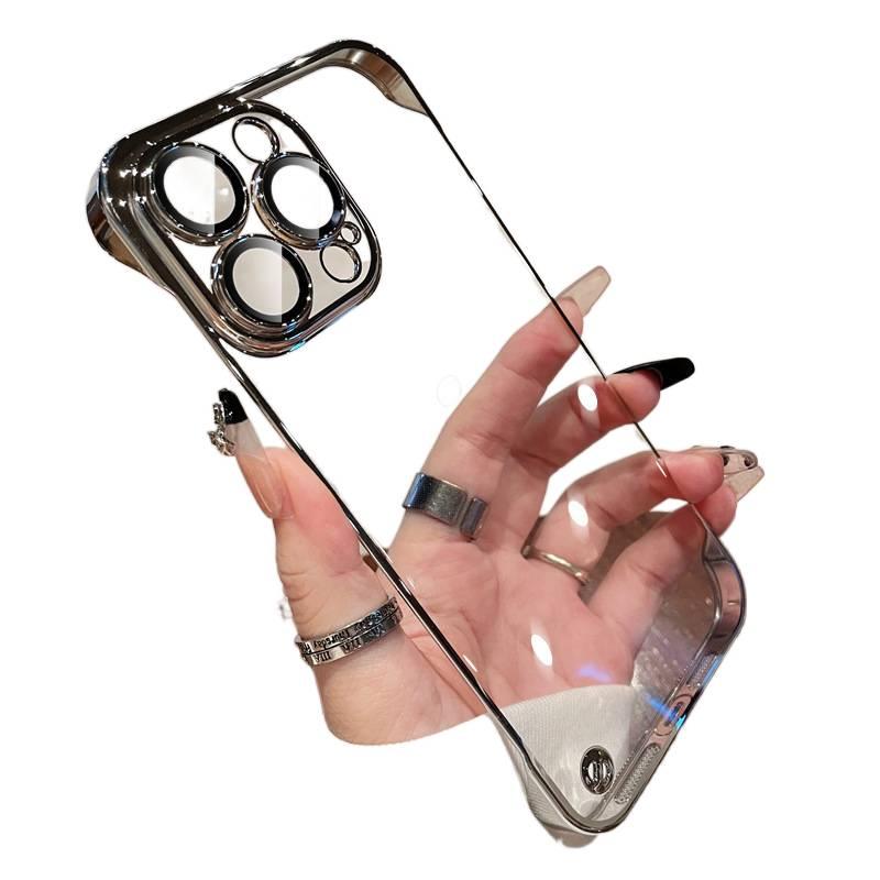 غطاء واقي بPC لـ iPhone 15 / 15 Plus / 15 Pro / 15 Pro Max مع حماية من السقوط وتصميم بدون إطار مع مقاوم للصدمات مع مغناطيس قوي مع مقاوم للخدش باللون Silver مغناطيسي - Veloris - Image 1