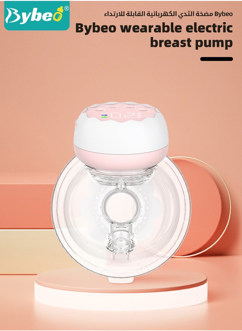 Bybeo Wearable Breast Pump with 30 PCS Breastmilk Storage Bags, Hands-Free Electric Breast Pump, Portable and Wireless Breast Pump with 4 Modes & 12 Levels, LCD Display, Low Noise  - Image 2