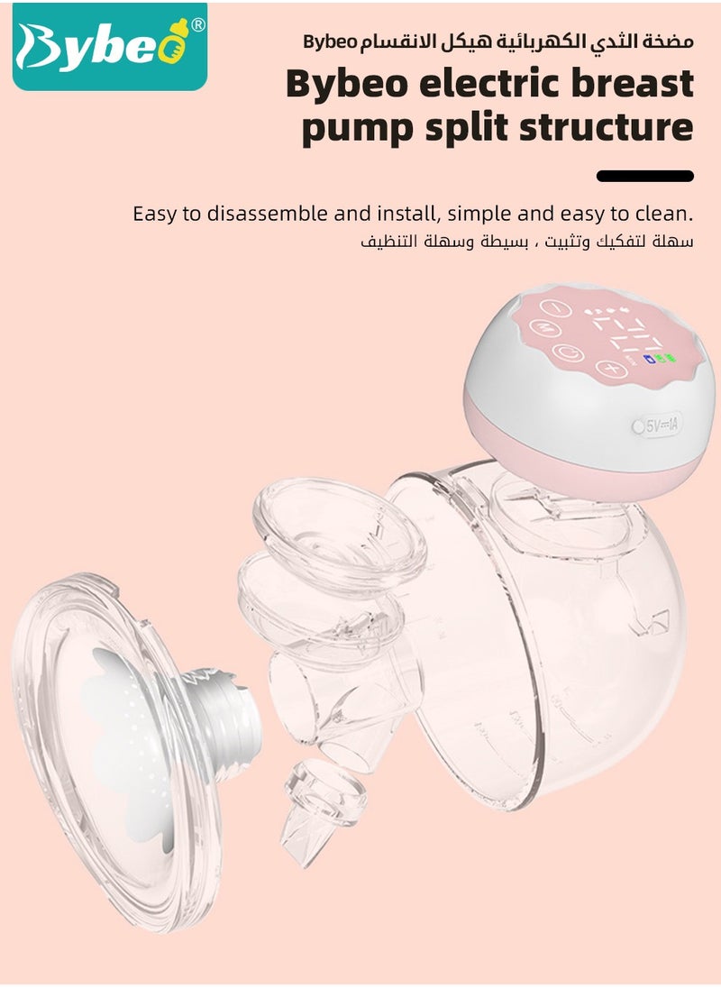 Bybeo - Wearable Breast Pump with 30 PCS Breastmilk Storage Bags, Hands-Free Electric Breast Pump, Portable and Wireless Breast Pump with 4 Modes & 12 Levels, LCD Display, Low Noise - Image 1