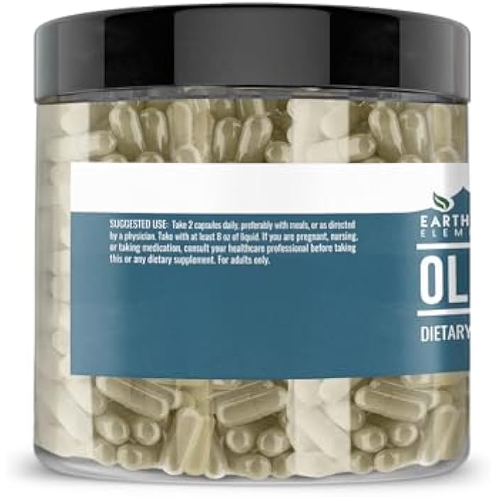 Earthborn Elements Olive Leaf Extract 200 Capsules, Pure & Undiluted, No Additives - Image 3