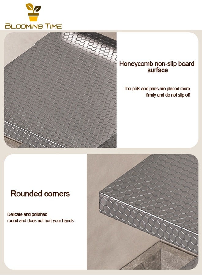 BLOOMING TIME Kitchen Storage Rack, Multi-Tiered Sink Pot Rack for Home Use, Cabinet-Mounted Multi-Tiered Pot Storage Rack, Freestanding Kitchen Countertop Storage Rack, Adjustable Multi-Tiered Sink Cabinet Rack, Black - Image 5