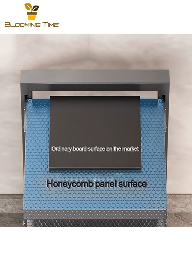 BLOOMING TIME Kitchen Storage Rack, Multi-Tiered Sink Pot Rack for Home Use, Cabinet-Mounted Multi-Tiered Pot Storage Rack, Freestanding Kitchen Countertop Storage Rack, Adjustable Multi-Tiered Sink Cabinet Rack, Black - Image 4