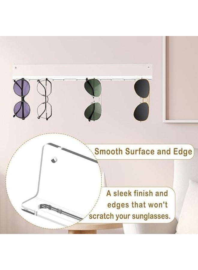 TPGP Acrylic Wall-Mounted Eyeglasses Display Holders, Set Of 3, Clear - Image 3