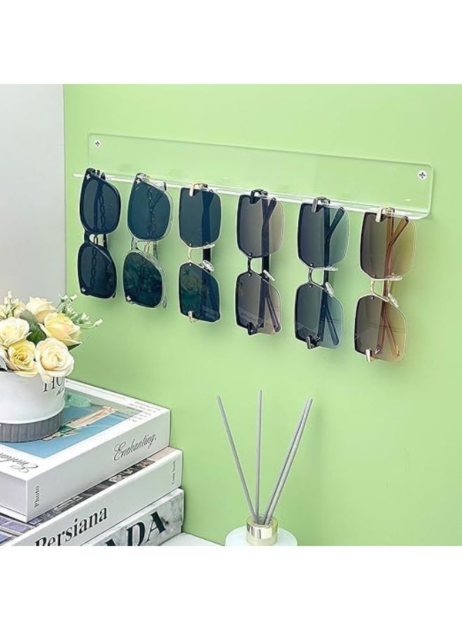 TPGP Acrylic Wall-Mounted Eyeglasses Display Holders, Set Of 3, Clear - Image 2