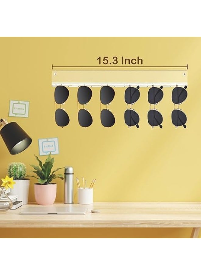 TPGP Acrylic Wall-Mounted Eyeglasses Display Holders, Set Of 3, Clear - Image 4