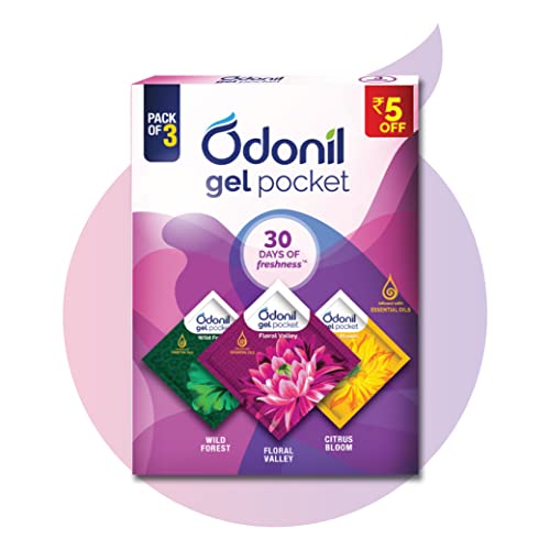 Odonil Gel Pocket Mix - 30g (Assorted pack of 3 new fragrances) - Image 1