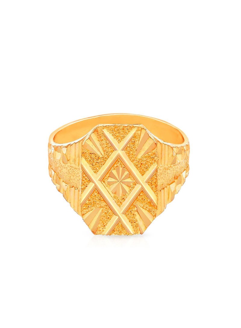 Malabar Gold and Diamonds خاتم من الذهب الأصفر عيار 22 قيراط 916 RG1177275Y22 للرجال  - Image 2