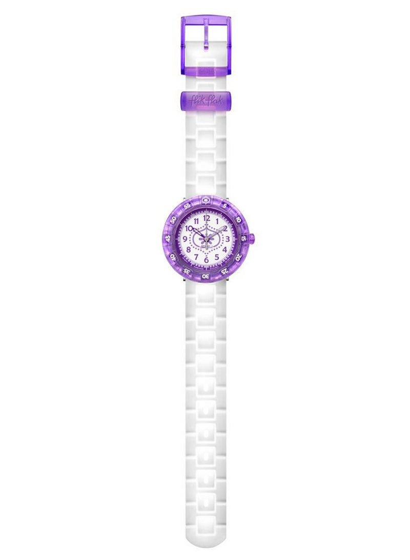 Swatch ساعة يد نسائية مقاومة للماء بحركة كوارتز صيفية بنفسجية - 25 مم - Image 2