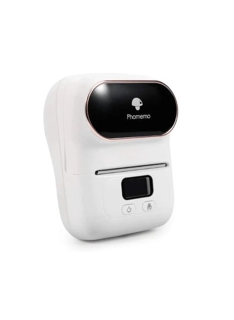 M110 Label Printer Portable Bluetooth Thermal Mini Label Maker Printer Apply to Labeling Compatible with Android & iOS System With 1 40×30mm Label White