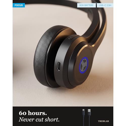 TREBLAB C7 - Single Ear Bluetooth Headset with Mic, Bluetooth 5.4, 60H Playtime, Type-C Fast Charging, IPX4 Waterproof, Wireless Headset with Mic for Trucker, Work, Calls, Home Office - Image 3