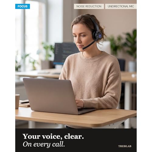 TREBLAB C7 - Single Ear Bluetooth Headset with Mic, Bluetooth 5.4, 60H Playtime, Type-C Fast Charging, IPX4 Waterproof, Wireless Headset with Mic for Trucker, Work, Calls, Home Office - Image 2