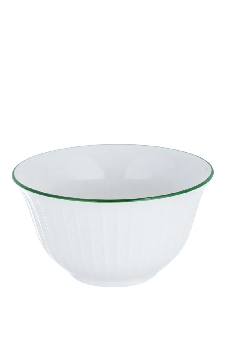 Alsaif Gallery Al Saif Gallery Green Pattern Porcelain Dinner Set, 24 Pieces - White - Image 2