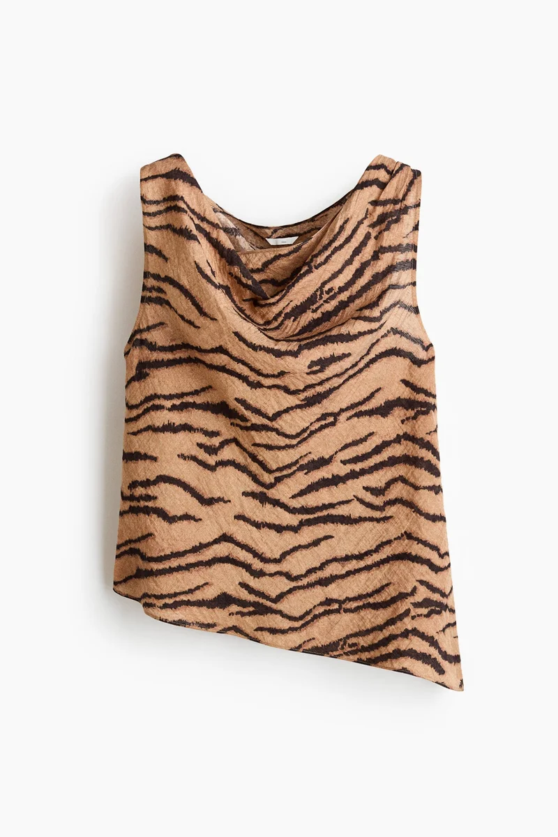 H&M Asymmetric cowl-neck top