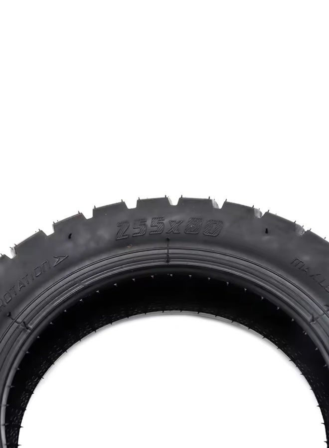 حصان الريح إطار خارجي عالي الجودة مقاس 10 بوصات للطرق الوعرة مع أنبوب للسكوترات الكهربائية – إطار بديل قابل للنفخ لجميع التضاريس مقاس 255x80 مع أنبوب - Image 3