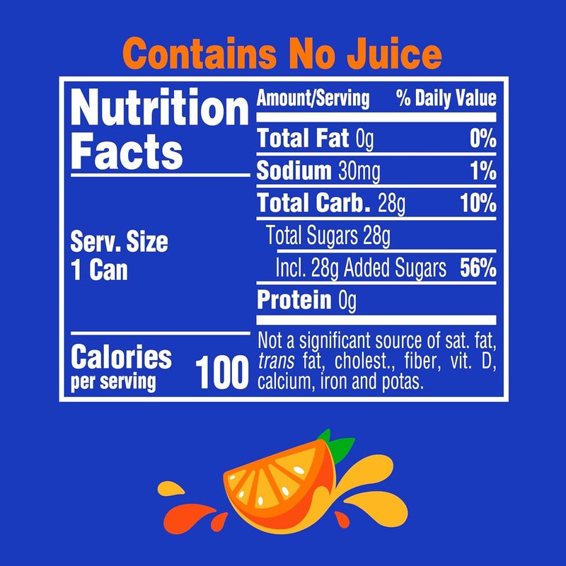 Fanta فانتا برتقال صودا علب صغيرة، 7.5 أونصة سائلة، 10 عبوة - مشروب غازي بنكهة طبيعية - Image 2