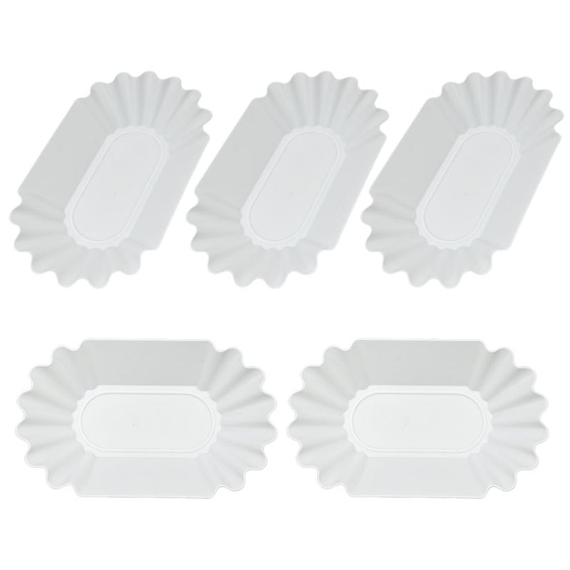 CAFEMASY Coffee Beans Cupping Sample Tray Reusable Plastic Plate for Scooping and Weighing Display Sample Coffee Beans 5pcsWhite - Image 2