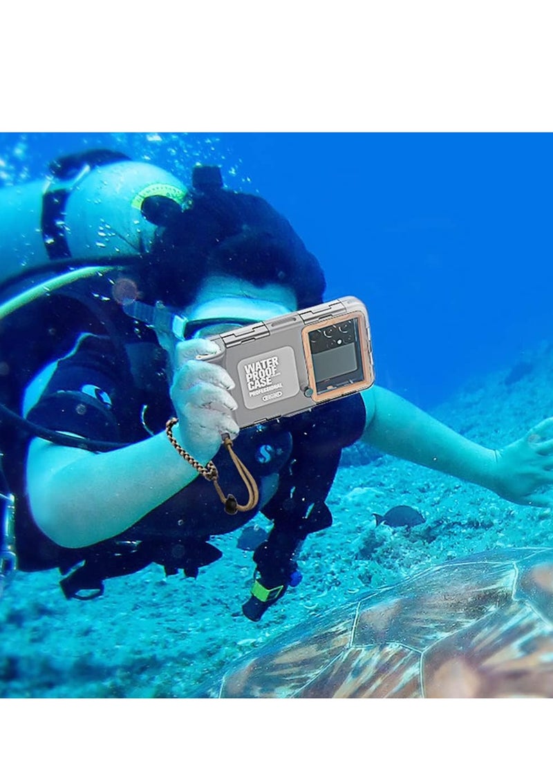 Generic - Universal Diving Underwater Phone Case for All Apple iPhone6-iphone16 PRO max serises,15M/50ft Underwater Photography for Snorkeling Photo Video (Gray/Orange) - Image 1