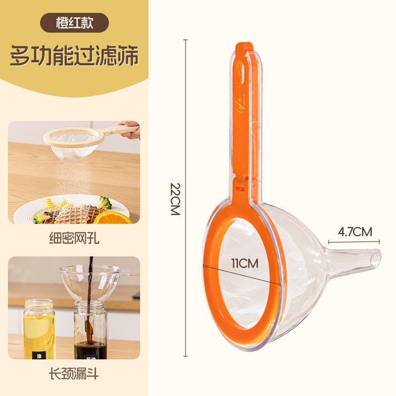 Multifunctional Kitchen Colander and Strainer Set with Ultra-Fine Mesh for Juice Tea and Soy Milk - Image 1