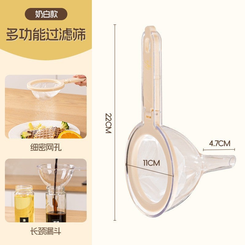 Multifunctional Kitchen Colander and Strainer Set with Ultra-Fine Mesh for Juice Tea and Soy Milk - Image 4