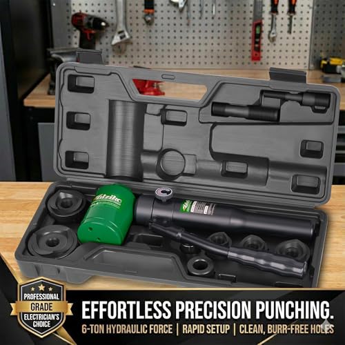 UTZIKO Hydraulic Knockout Hole Punch Driver Kit 1/2 to 2 inch Electrical Conduit Hole Cutter Set KO Tool Kit Metal Sheet Puncher - Image 5
