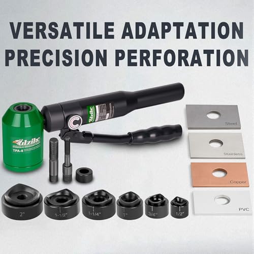 UTZIKO Hydraulic Knockout Hole Punch Driver Kit 1/2 to 2 inch Electrical Conduit Hole Cutter Set KO Tool Kit Metal Sheet Puncher - Image 3