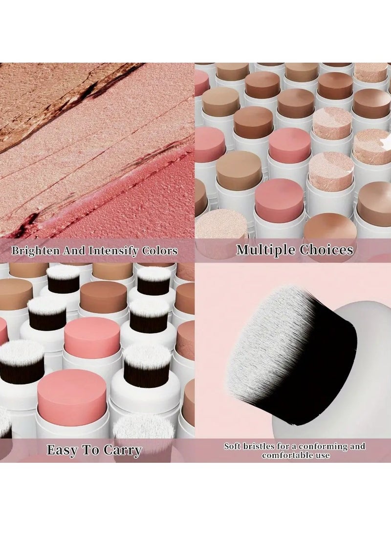HelloKiss Concealer Stick with Brush Head Highlighter Makeup Stick Highlighter Creamy Stick Long Lasting Waterproof Makeup Stick for Concealer and Brighten Concealer Contour Highlighter Stick 06  - Image 3