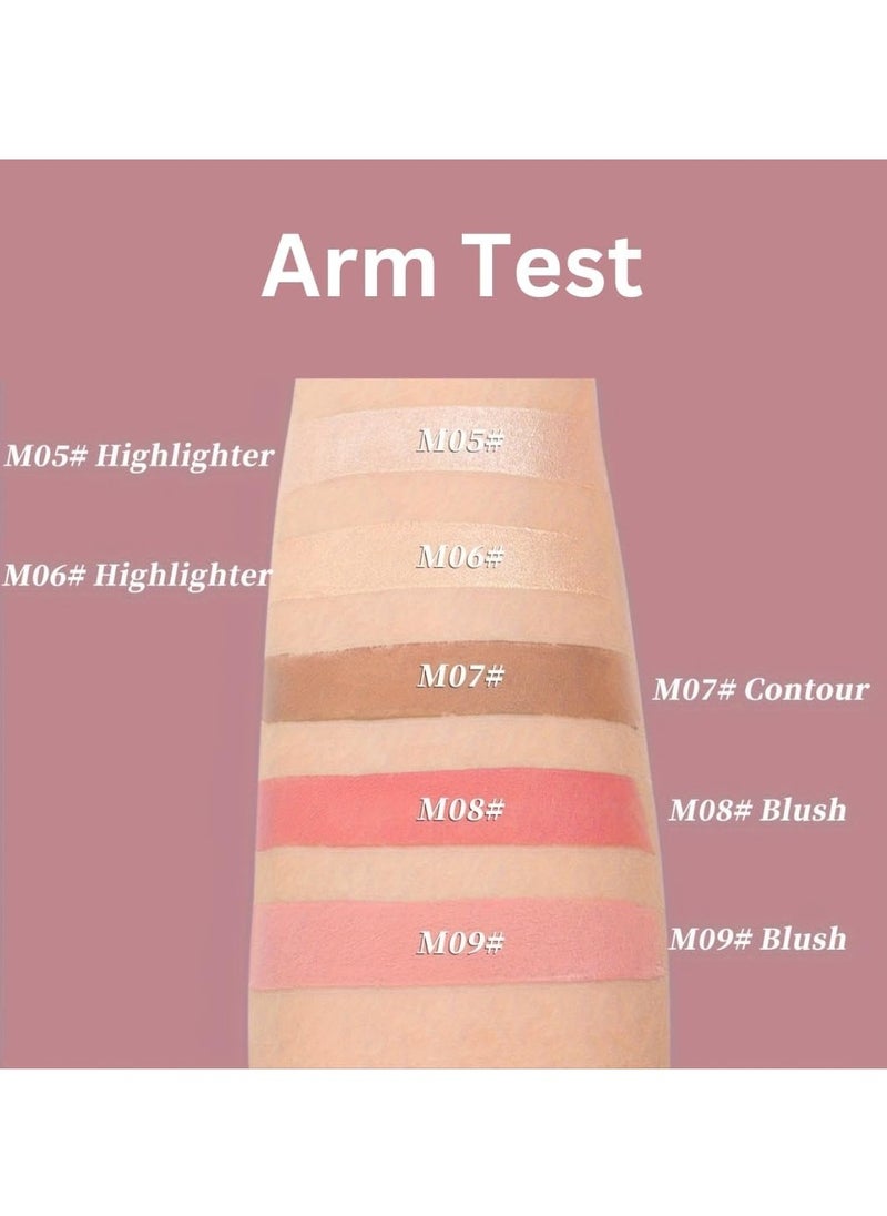 HelloKiss Concealer Stick with Brush Head Highlighter Makeup Stick Highlighter Creamy Stick Long Lasting Waterproof Makeup Stick for Concealer and Brighten Concealer Contour Highlighter Stick 06  - Image 4