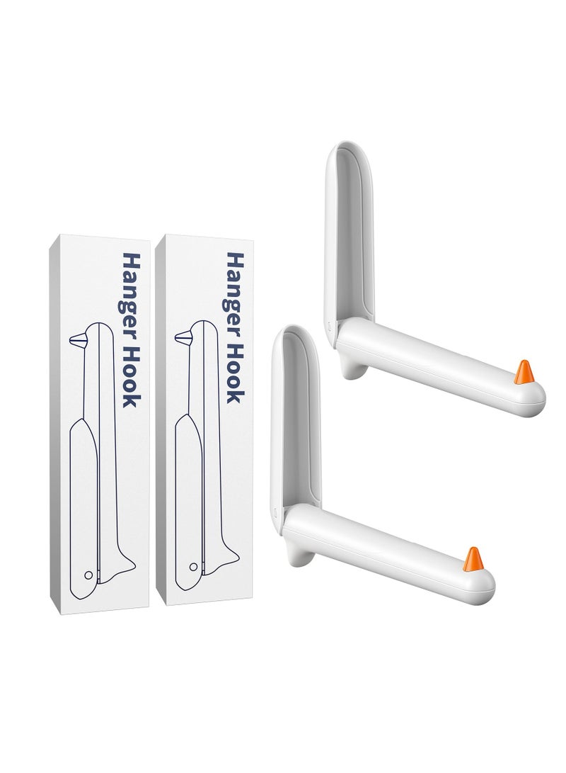 KASTWAVE 2 Pack Wall Hooks, Adhesive Hooks for Walls No Damage, Coat Hook with Specially Customized Sealant, Sticky Hooks for Hanging Hangers, Towels, Bags, Clothes, Bathrobes, Paper Rolls - Image 1