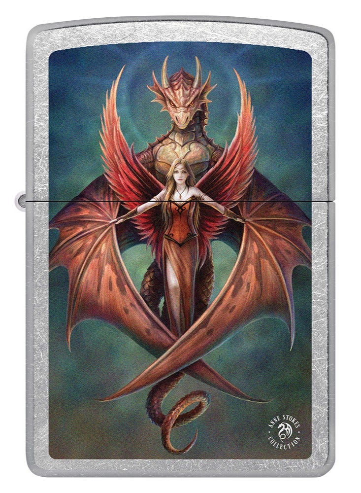 Zippo ولاعة Zippo CI017424 207 Anne Stokes Collection Street Chrome مقاومة للرياح - Image 2