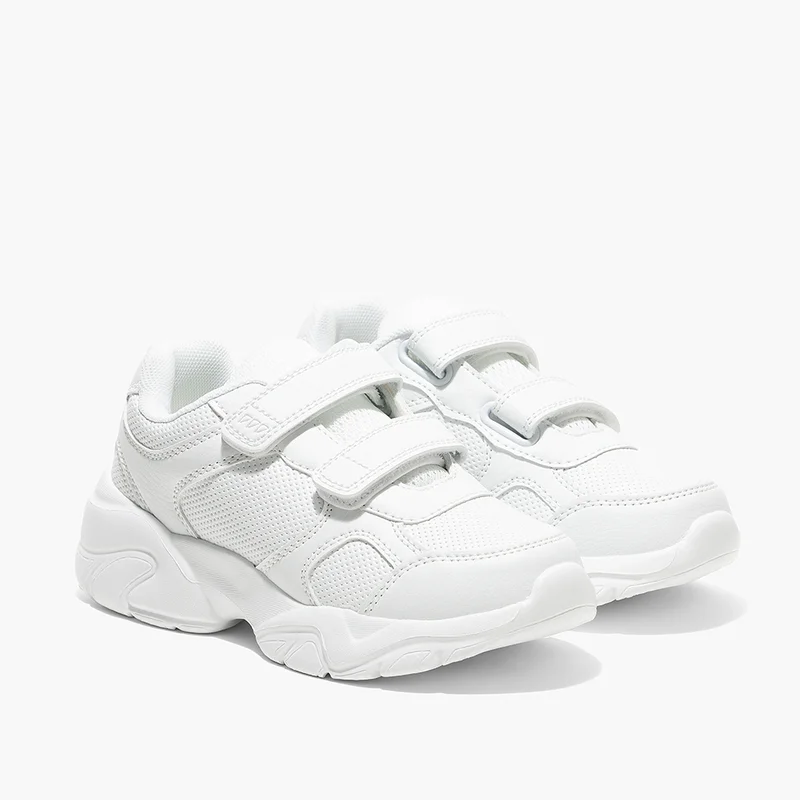 AMICA Amica Kids School Shoes  Lightweight, breathable vegan leather sneakers with anti-slip Phylon outsole, memory foam insoles, and double Velcro design for boys, girls, and school wear.