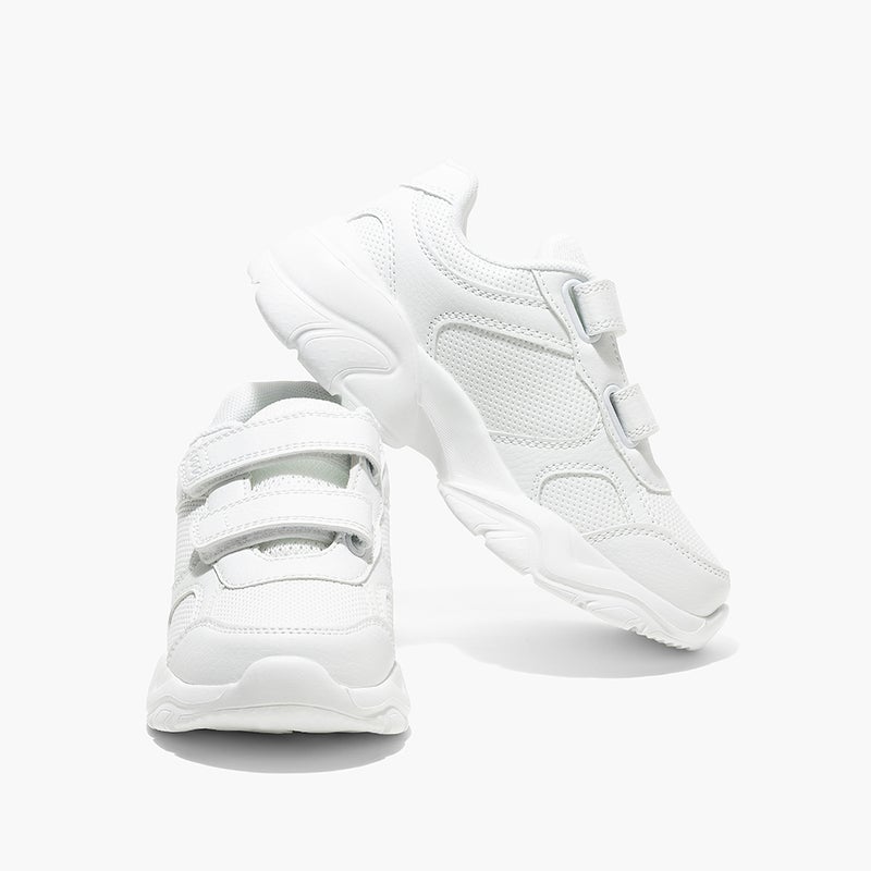 Amica Kids School Shoes  Lightweight, breathable vegan leather sneakers with anti-slip Phylon outsole, memory foam insoles, and double Velcro design for boys, girls, and school wear. - Image 5