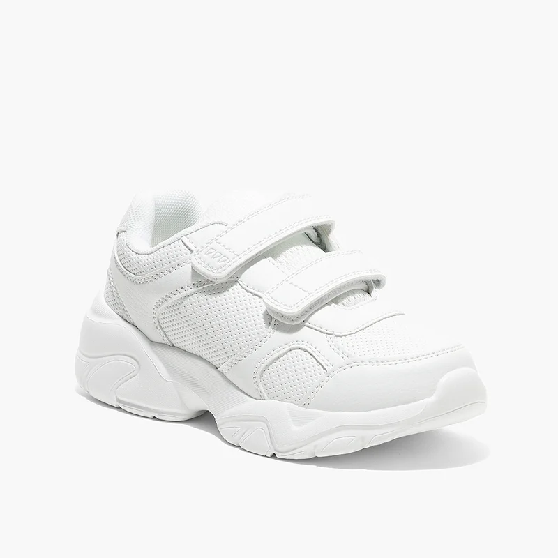 AMICA Amica Kids School Shoes  Lightweight, breathable vegan leather sneakers with anti-slip Phylon outsole, memory foam insoles, and double Velcro design for boys, girls, and school wear.